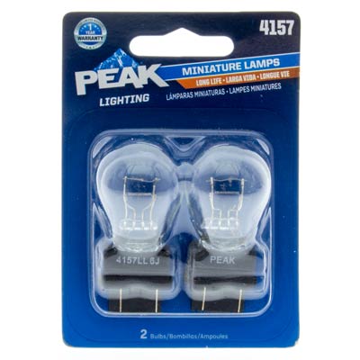 Peak 4157 Miniature/Automotive Bulb - 2 Pack