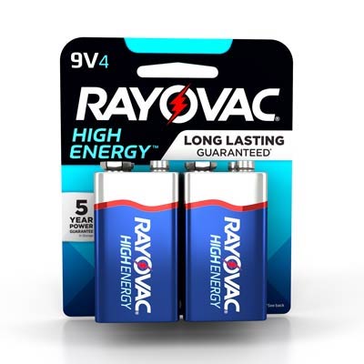 Rayovac High Energy 9V Alkaline Battery - 4 Pack