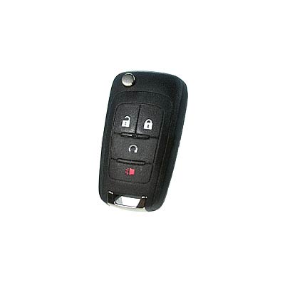 Four Button Key Fob Replacement Flip Key Remote For Chevrolet Vehicles - Main Image