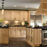 kitchen with recessed and hanging lighting