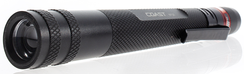 Angled view of a Coast Rechargeable Focusing penlight