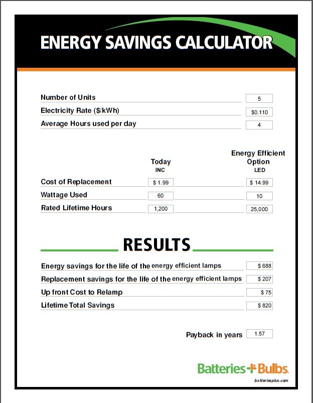 Energy Savings Calculator